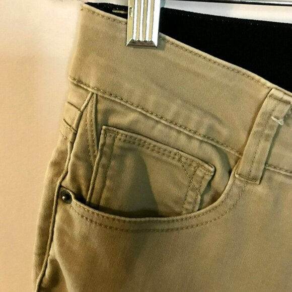 Bass Cropped Pants 5-Pocket Stretch Waist Cotton Blend Khaki Tan Women's Size 6 - Picture 5 of 16